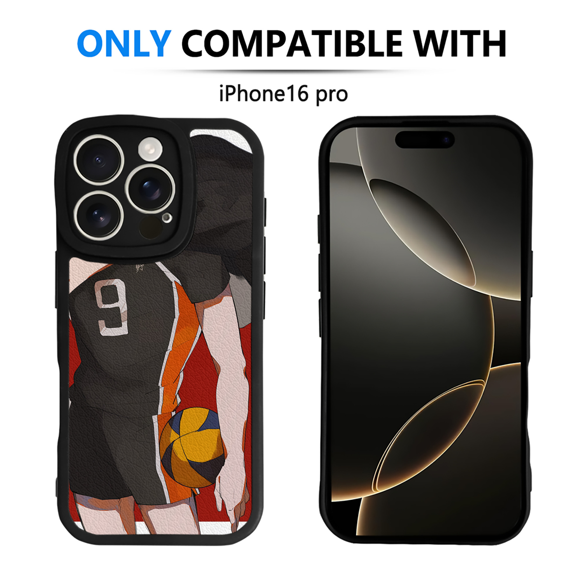 （画像用） ハイキュー!! Haikyu!! 【iPhone 16シリーズ対応】シリコンスマホケース（レザー調） 材質：シリコン